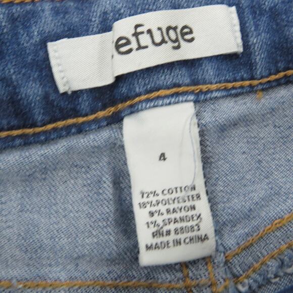 Charlotte Russe Refuge High Rise Ripped Cut Off Denim Jean Shorts Size 4 26" - Picture 3 of 5